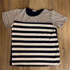Loveapella Kiana Striped Crew Neck Knit Top